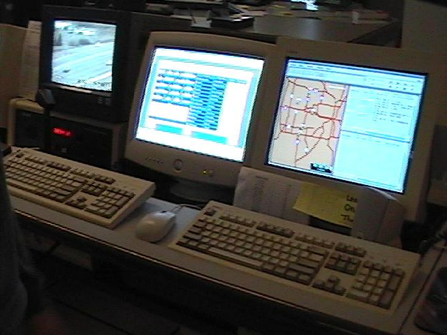 TMC computers showing traffic information