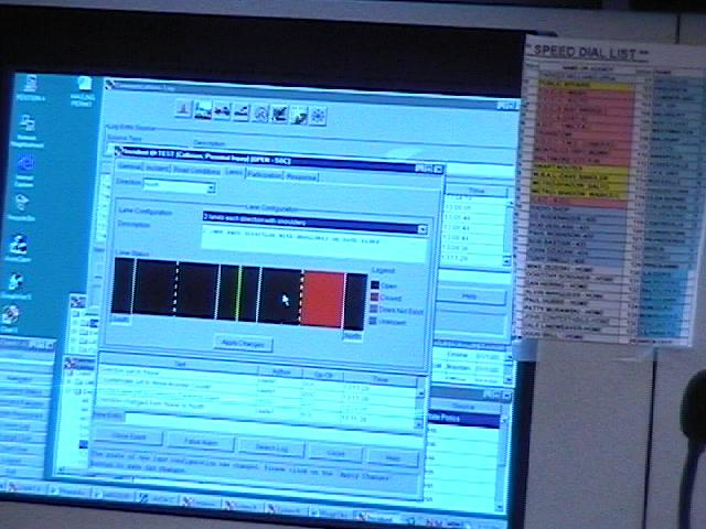 TMC computers showing staffing and scheduling software